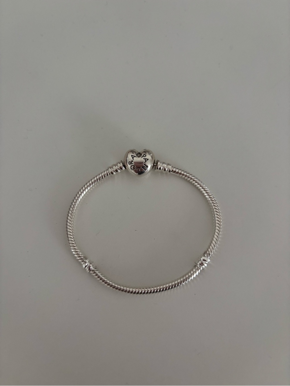 Pandora Heart Charm Bracelet 6.3 IN Sterling Silver